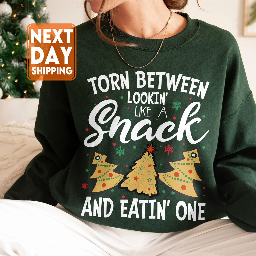 Christmas Tree Cake Torn Between Looking Like a Snack and Eatin' One Sweatshirt,Christmas Cake Shirt,Christmas Tree Shirt,Debbie Cakes Shirt - 3.jpg