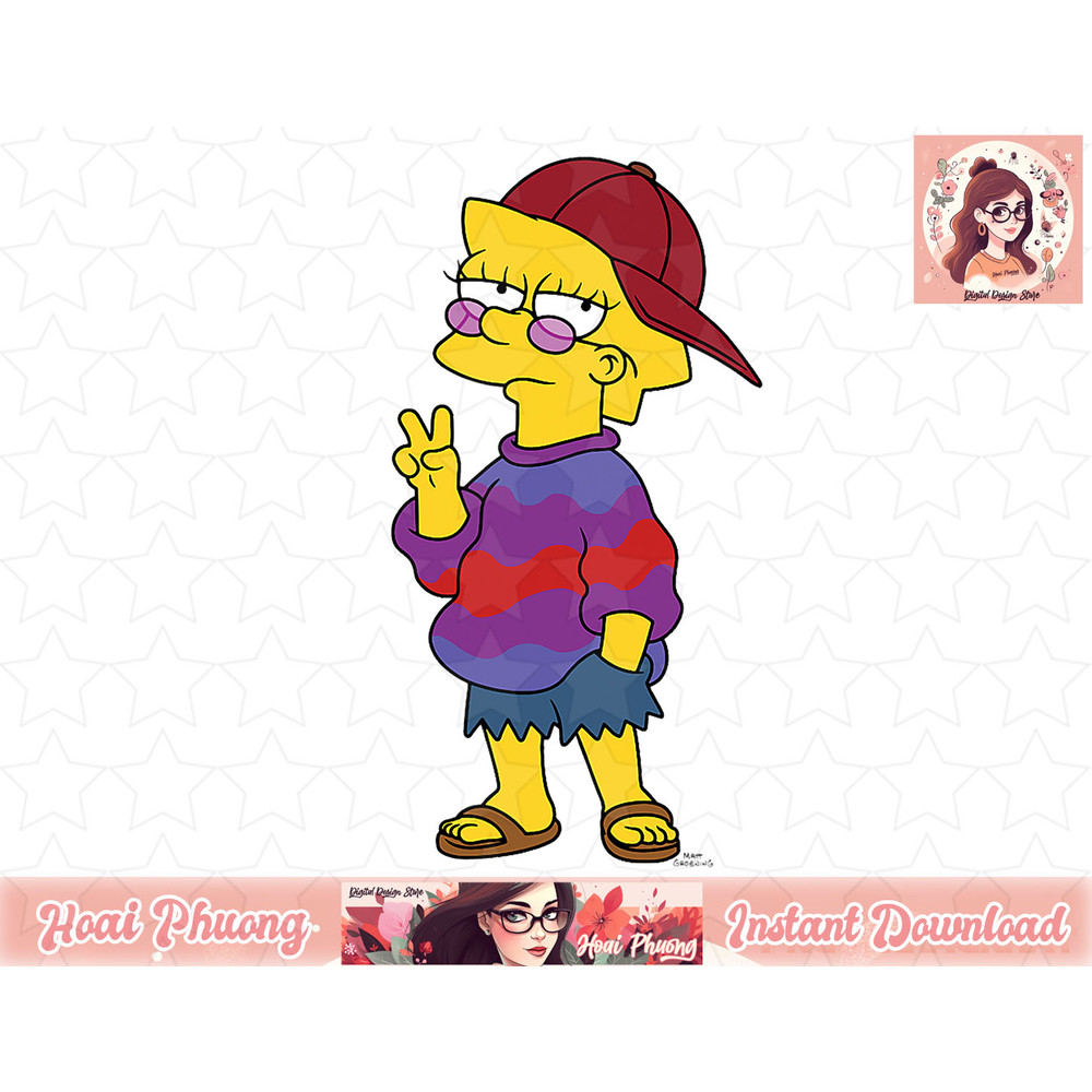 The Simpsons Cool Lisa png, instant download.jpg