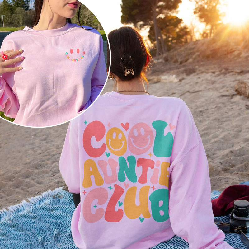 Cool Auntie Club Sweatshirt, Aunt Shirt, Cool Aunts Club Shirt, Aunt Gift, Aunt Pregnancy Reveal, Sister Gifts, Auntie Sweatshirt - 4.jpg