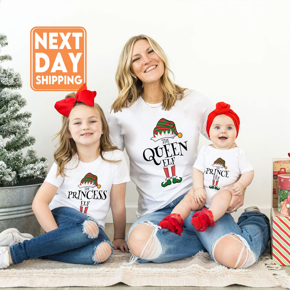 Custom Family Matching Christmas Elf Sweatshirt, Funny Christmas Holiday Family Tee, Mom Dad Baby Toddler Kid The Elf Shirt, Christmas Gift - 4.jpg