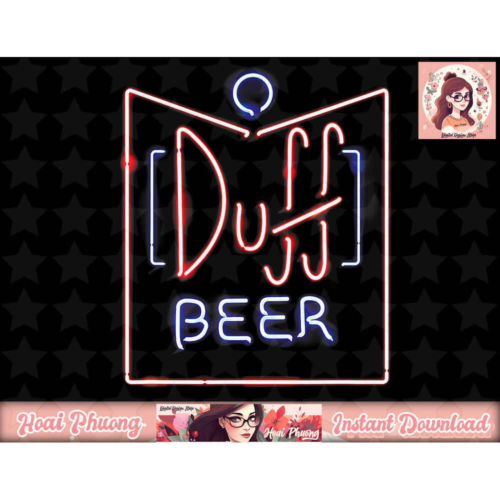 The Simpsons Duff Beer Neon Sign png, instant download.jpg