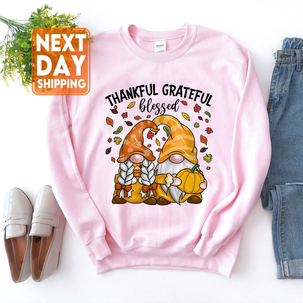 Cute Gnomes Couple With Pumpkin Spice Fall Yall Autumn Gnome Sweatshirt, Thanksgiving Gifts, Women's Fall Sweater, Autumn Leaves - 1.jpg
