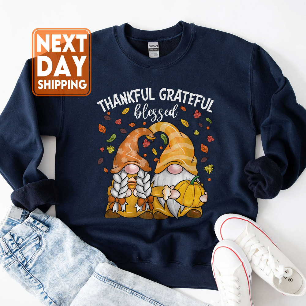 Cute Gnomes Couple With Pumpkin Spice Fall Yall Autumn Gnome Sweatshirt, Thanksgiving Gifts, Women's Fall Sweater, Autumn Leaves - 3.jpg
