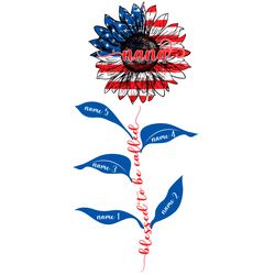 blessed to be called nana patriotic sunflower svg