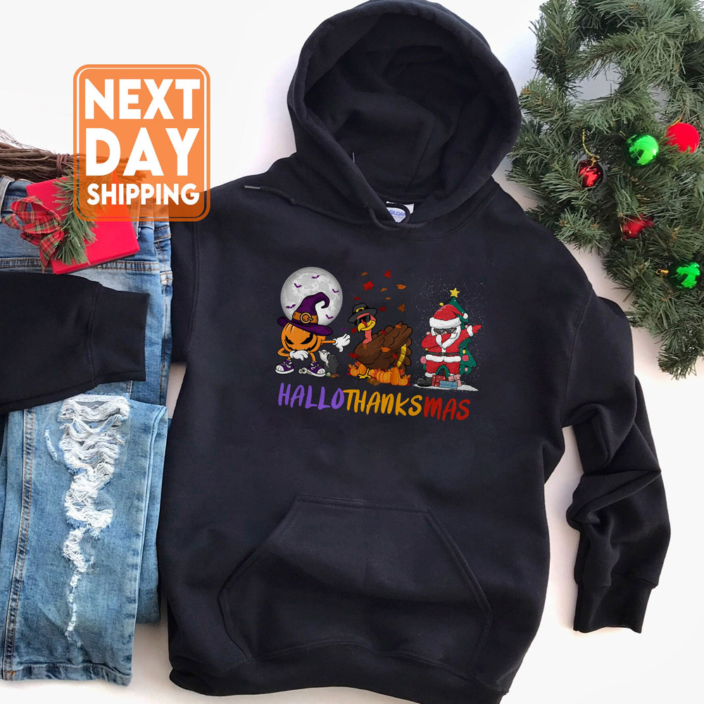 Dabbing Halloween Crewneck Sweatshirt, Dabbing Turkey Shirt, Christmas dab T-shirt - 3.jpg
