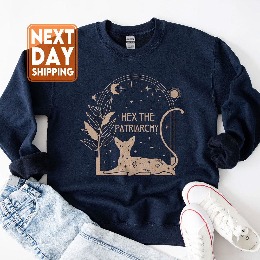 Feminist Witch, Hex The Patriarchy Sweatshirt , Halloween Gift, Pro Choice Shirt, Reproductive Rights - 1.jpg
