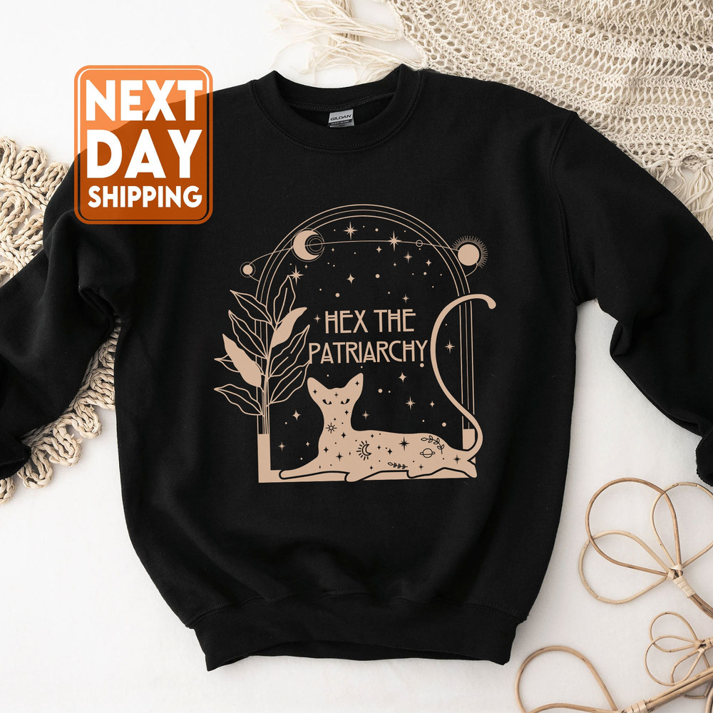 Feminist Witch, Hex The Patriarchy Sweatshirt , Halloween Gift, Pro Choice Shirt, Reproductive Rights - 4.jpg