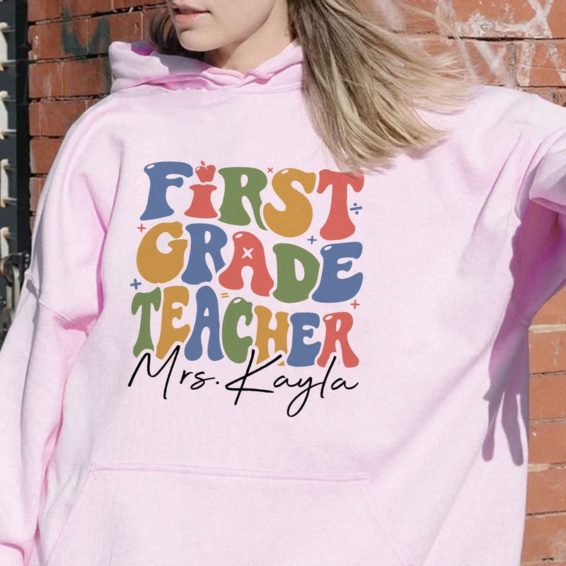 First Grade Teacher Custom Shirt, 1st Grade Teacher Custom Name Shirt, Peace Out First Grade, Custom Teacher Shirts,Back To School TShirt - 3.jpg