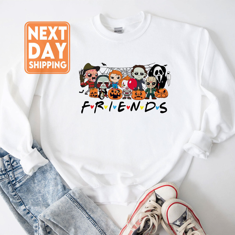 Friends Halloween Shirt, Horror Movie Sweatshirt, Horror Movie Killers Tshirt, Halloween Tees, Spooky Season, Halloween Graphic Hoodie - 4.jpg