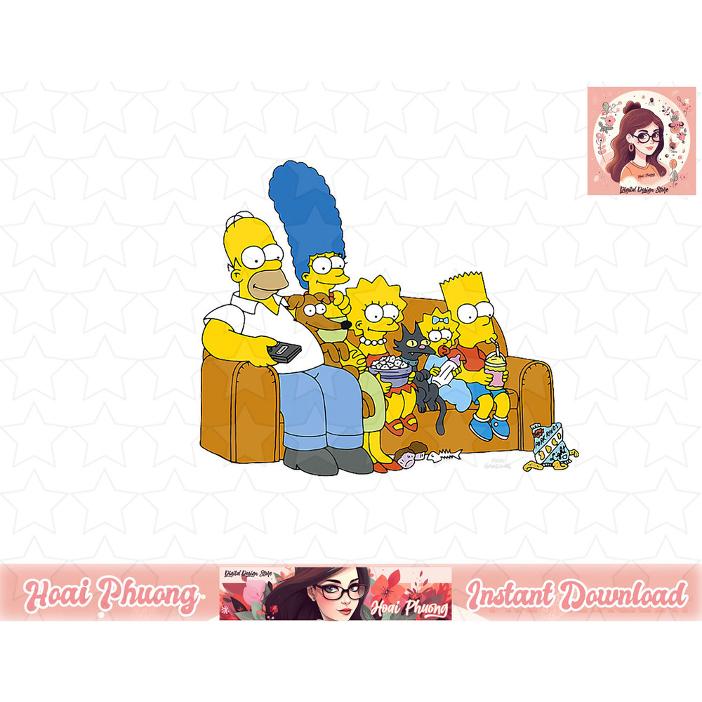 The Simpsons Family Couch Gag C2 png, instant download.jpg
