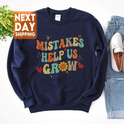 groovy growth mindset positive retro teachers back to school sweatshirt,  first day o
