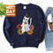 Halloween Ghost Cat Scary Pumpkin Floral Cat Lover Sweatshirt - 1.jpg