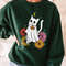 Halloween Ghost Cat Scary Pumpkin Floral Cat Lover Sweatshirt - 3.jpg