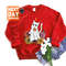 Halloween Ghost Cat Scary Pumpkin Floral Cat Lover Sweatshirt - 4.jpg