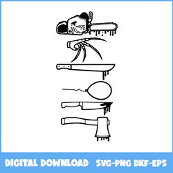 horror movie weapons svg, horror movie characters svg, horror movie svg, halloween svg, ai digital file