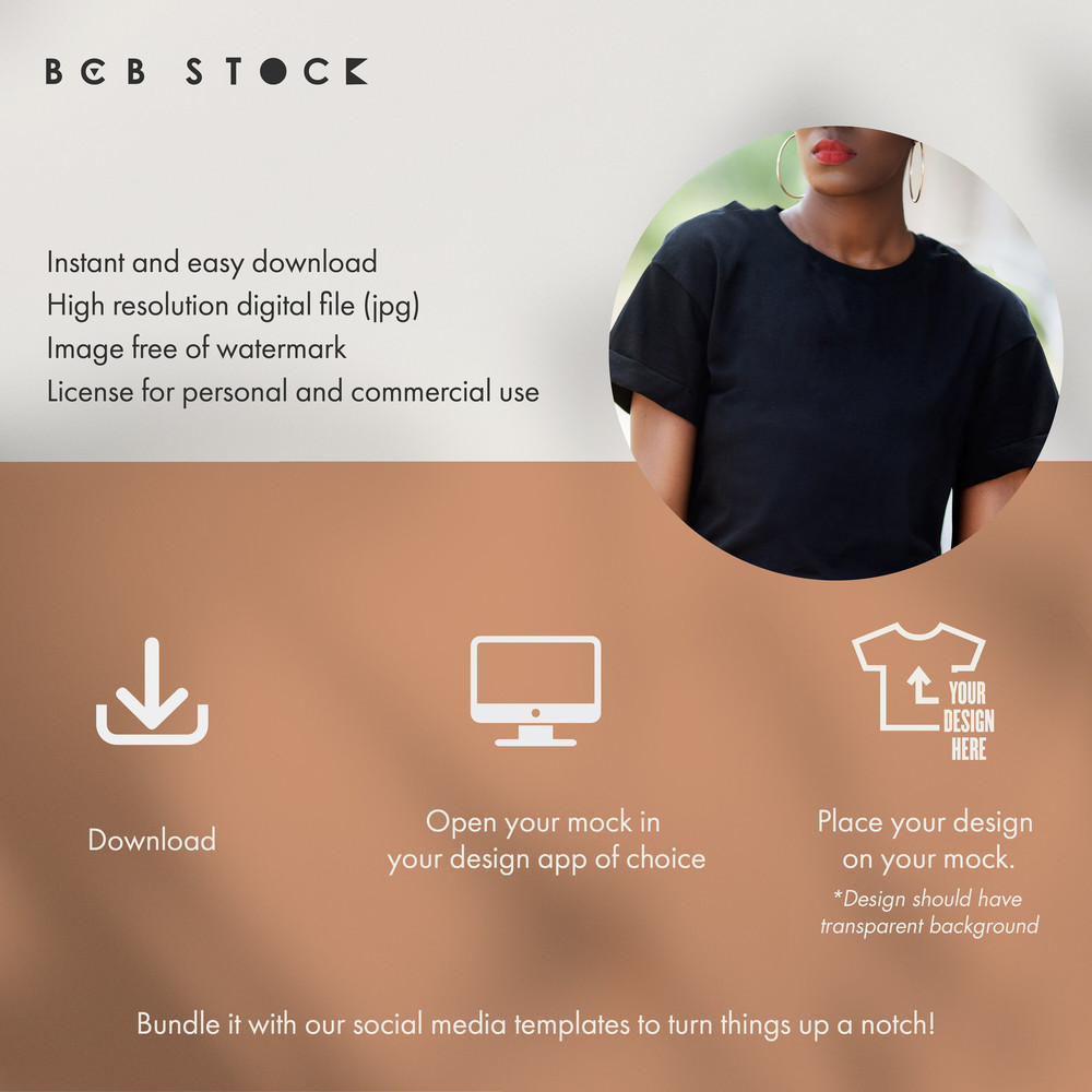 Black History Month Mockup, Black Mockups, Black Model Mockup, Female Model, Black T,Diverse Mockups, Diverse Models, African-American Model - 2.jpg