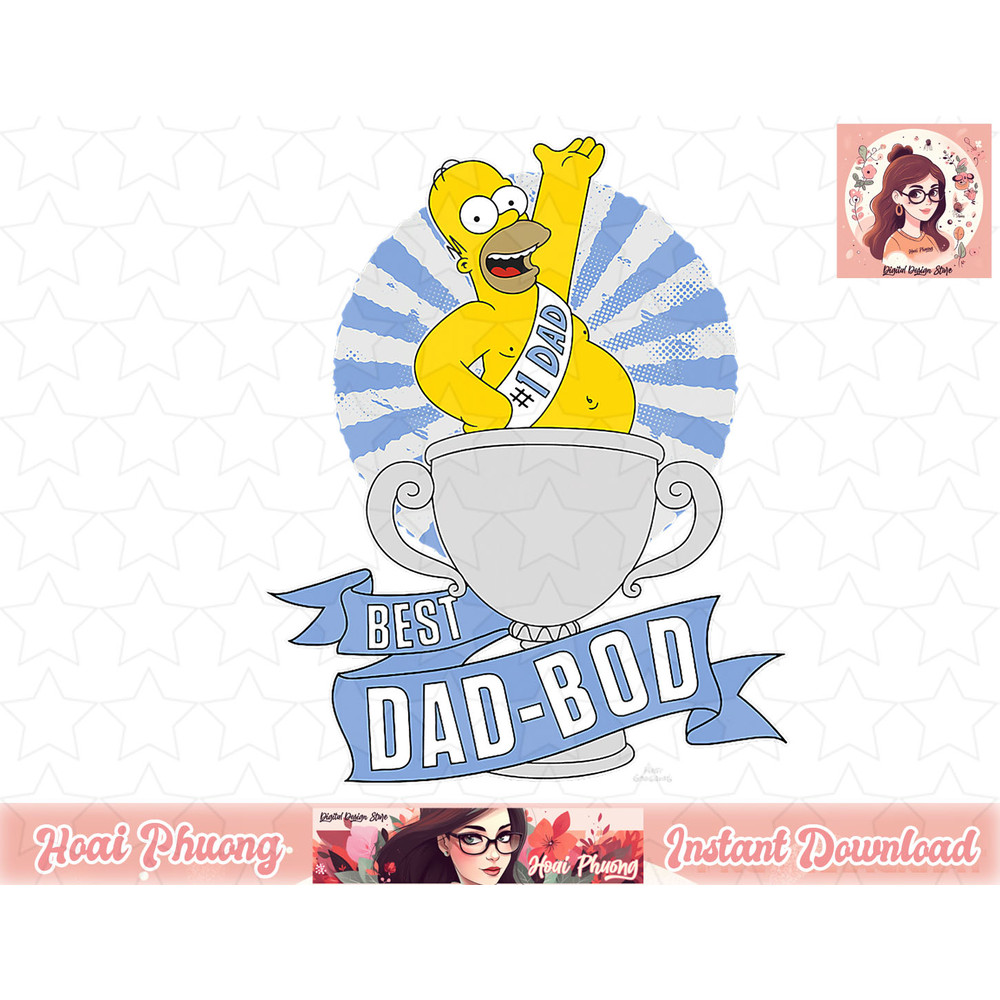 The Simpsons Father s Day Homer Best Dad Bod png, instant download.jpg