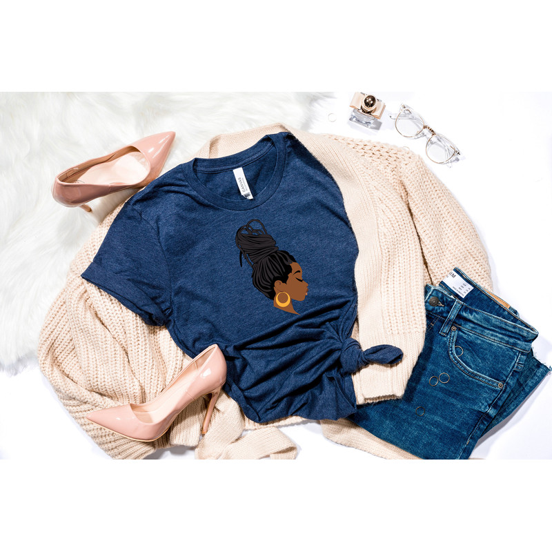 Black Woman With Dreadlocks Shirt, Afro Women Shirt, Black Women Shirt, Cute Women Shirt, Gift to Her , I am Black Women Shirt - 2.jpg