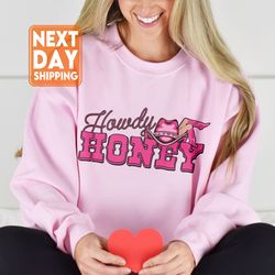 howdy honey sweatshirt, retro valentines day shirt, trendy valentines shirt, wester