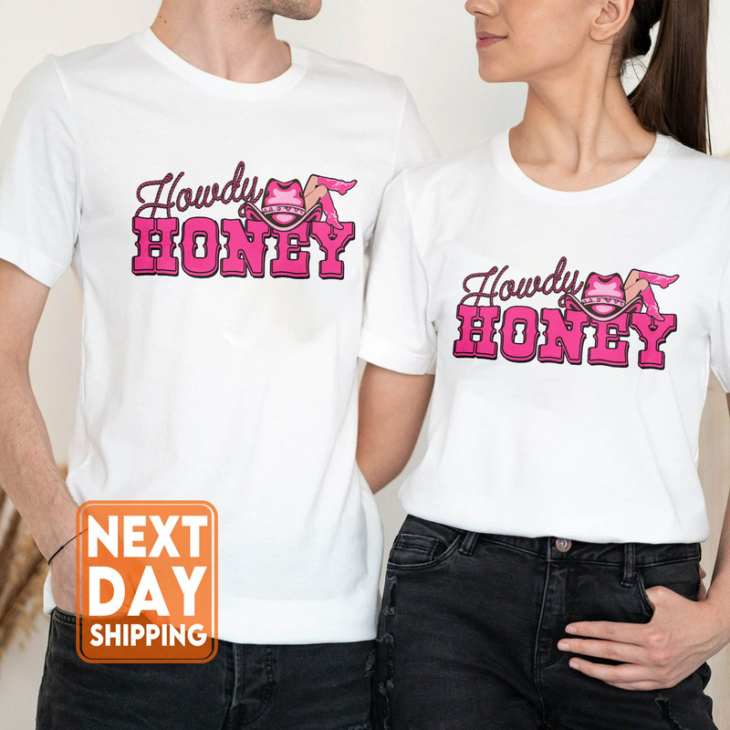 Howdy Honey Sweatshirt, Retro Valentine's Day Shirt, Trendy Valentine's Shirt, Western Valentine's Tshirt, Trendy Western Tee - 3.jpg