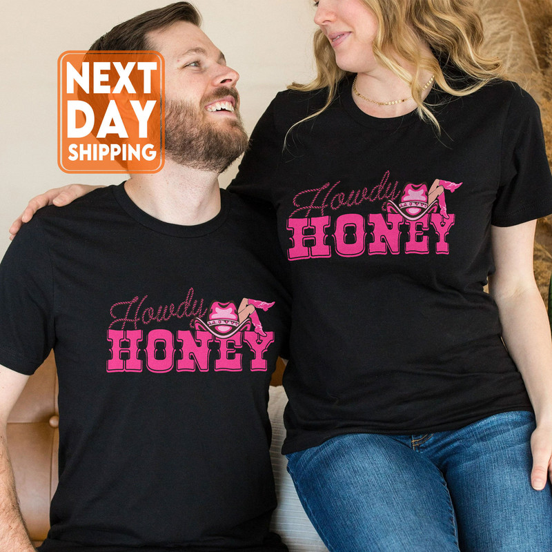 Howdy Honey Sweatshirt, Retro Valentine's Day Shirt, Trendy Valentine's Shirt, Western Valentine's Tshirt, Trendy Western Tee - 4.jpg