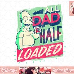 the simpsons homer all dad half loaded png, instant download