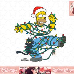 the simpsons homer and snowball tangled holiday png, instant download