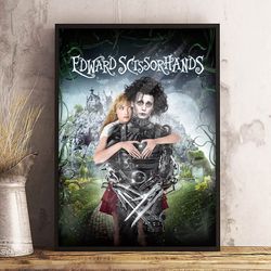 edward scissorhands poster, movie poster, film poster, wall art, wall decor, prints, home decor, scissorhands unleashed