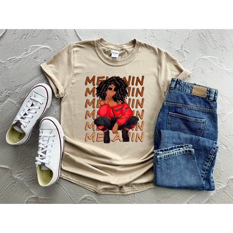 Melanin Shirt, Melanin Vintage Shirt, Black Woman Shirt, Black Girl Shirt, Black Queen, Melanin Gift T-shirt, Trendy Black Women Outfit - 1.jpg