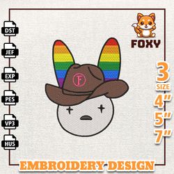 bad bunny embroidery design, bad bunny embroidery file, gift for bad bunny fans, un verano sin ti, instant download