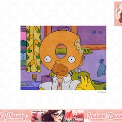 the simpsons homer donut head v2 png, instant download
