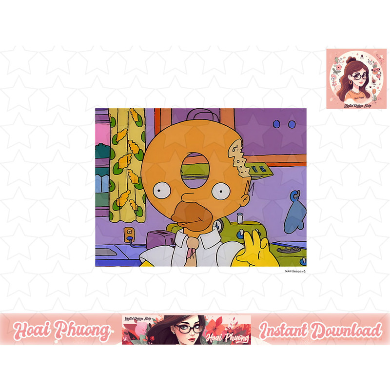 The Simpsons Homer Donut Head V2 png, instant download.jpg