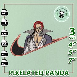 nike shanks embroidery design file, one piece anime embroidery design, machine embroidery design file, instant download