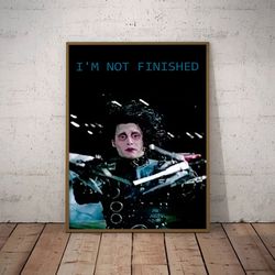 edward scissorhands poster, movie poster, film poster, wall art, wall decor, prints, home decor, creatures carved