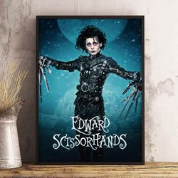 edward scissorhands poster, movie poster, film poster, wall art, wall decor, prints, home decor, intriguing scissorhand