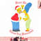 The Simpsons Homer Marge Christmas Meet Under the Mistletoe png, instant download.jpg