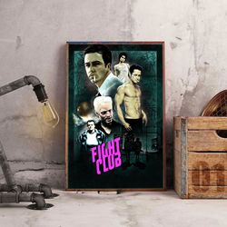fight club poster, movie poster, film poster, wall art, wall decor, prints, home decor, monster's den unveiled poster