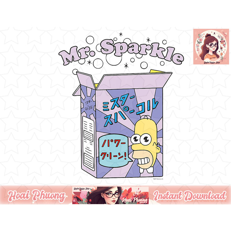 The Simpsons Homer Mr. Sparkle Kanji Box Bubbles V1 png, instant download.jpg