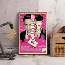 fight club poster, movie poster, film poster, wall art, wall decor, prints, home decor, hidden creatures unleashed