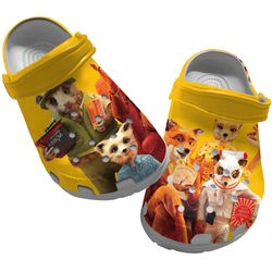 fantastic mr fox crocs, fantastic mr fox clog shoes unisex, movie sandals, fantastic mr fox, movie crocs