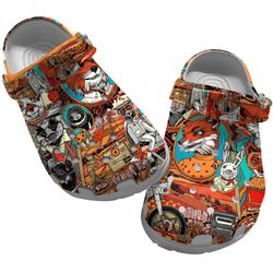 fantastic mr fox clog shoes unisex, movie sandals, movie crocs, fantastic mr fox, fantastic mr fox crocs