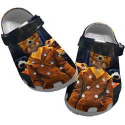 fantastic mr fox clog shoes unisex, fantastic mr fox crocs, movie sandals, fantastic mr fox, movie crocs