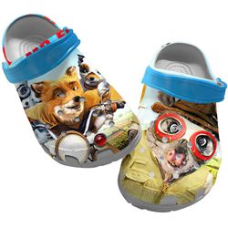 movie sandals, fantastic mr fox clog shoes unisex, movie crocs, fantastic mr fox, fantastic mr fox crocs