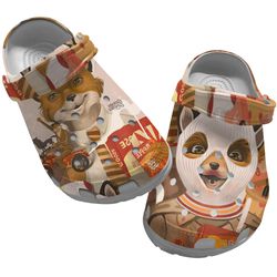 movie sandals, fantastic mr fox crocs, movie crocs, fantastic mr fox, fantastic mr fox clog shoes unisex