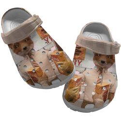 movie sandals, fantastic mr fox crocs, fantastic mr fox clog shoes unisex, fantastic mr fox, movie crocs