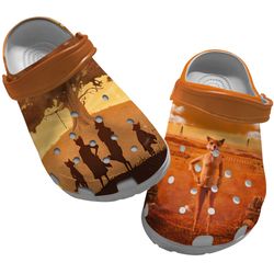 movie crocs, fantastic mr fox crocs, fantastic mr fox clog shoes unisex, movie sandals, fantastic mr fox