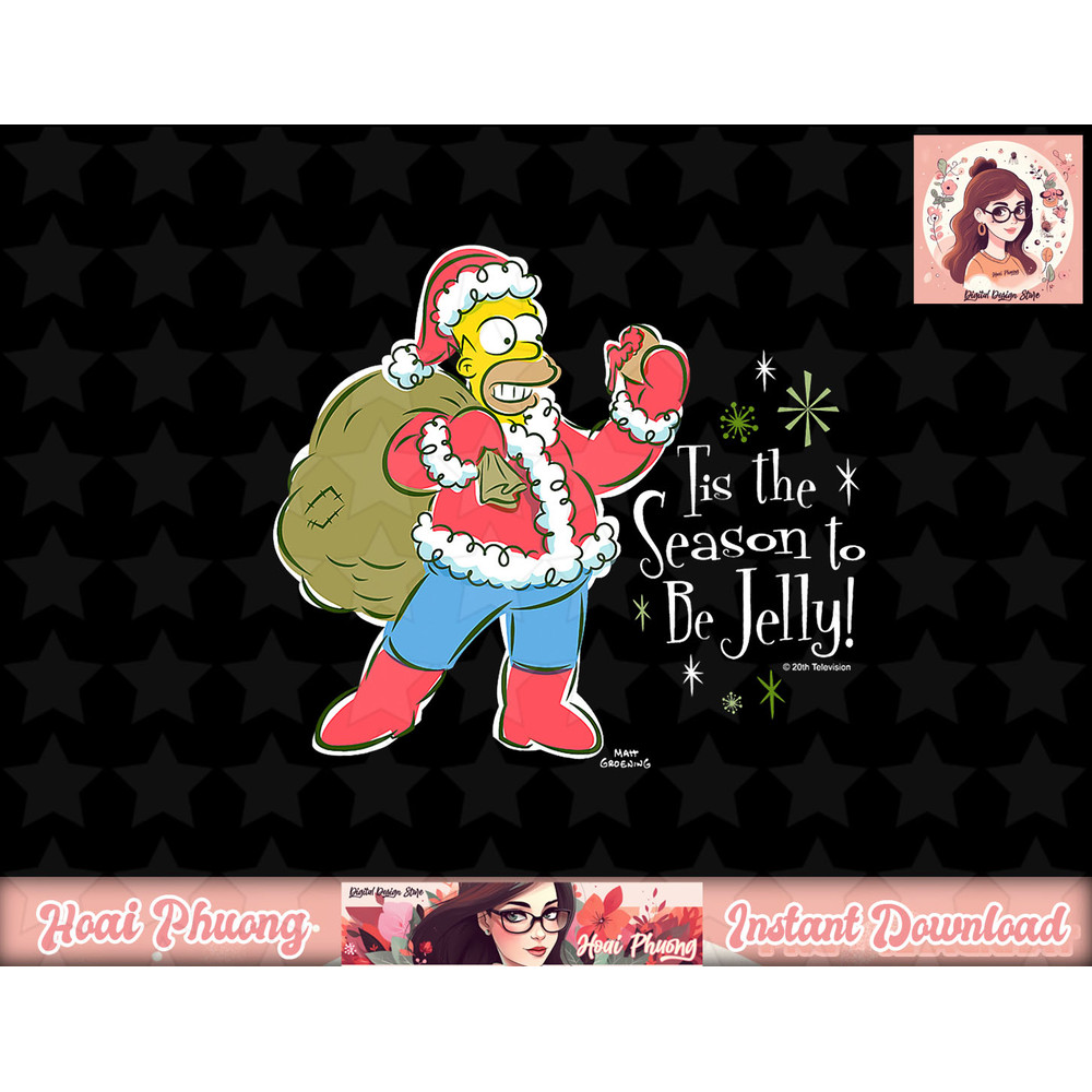 The Simpsons Homer Santa Christmas Season to be Jelly png, instant download.jpg