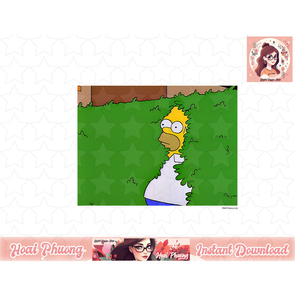 The Simpsons Homer Simpson Into The Bushes V2 png, instant download.jpg