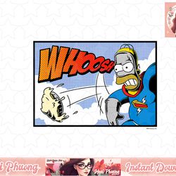 the simpsons homer super hero pie man comic png, instant download
