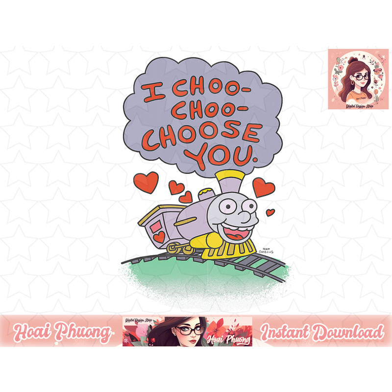 The Simpsons I Choo Choo Choose You Valentine s Day Card png, instant download.jpg